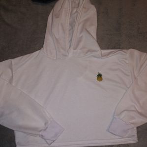 Long sleeved white crop top